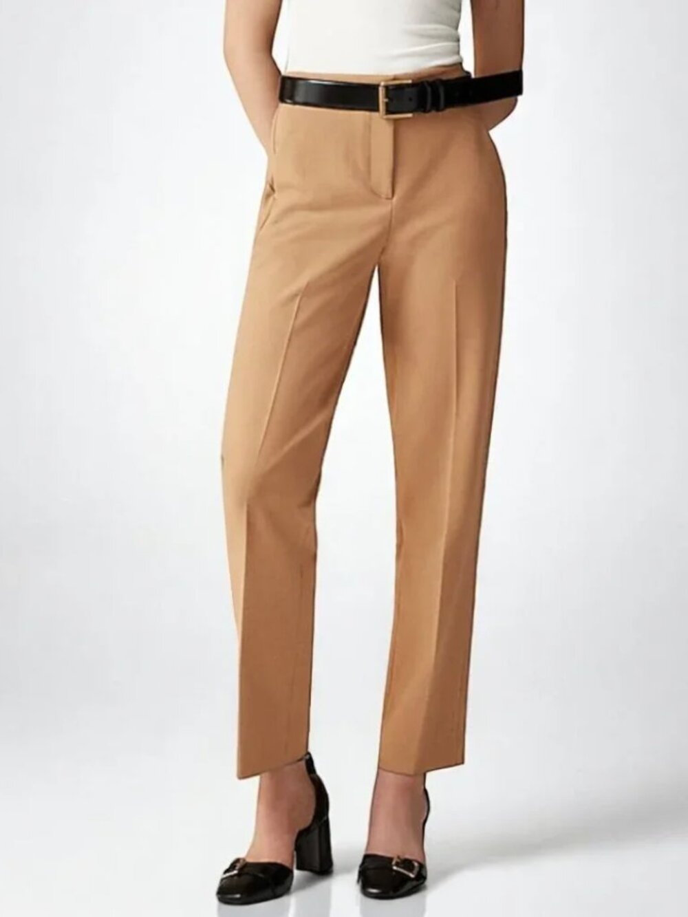 J. Crew Tan Kate Women Pants Size 12P Carreman Four-Season Stretch Office CC442